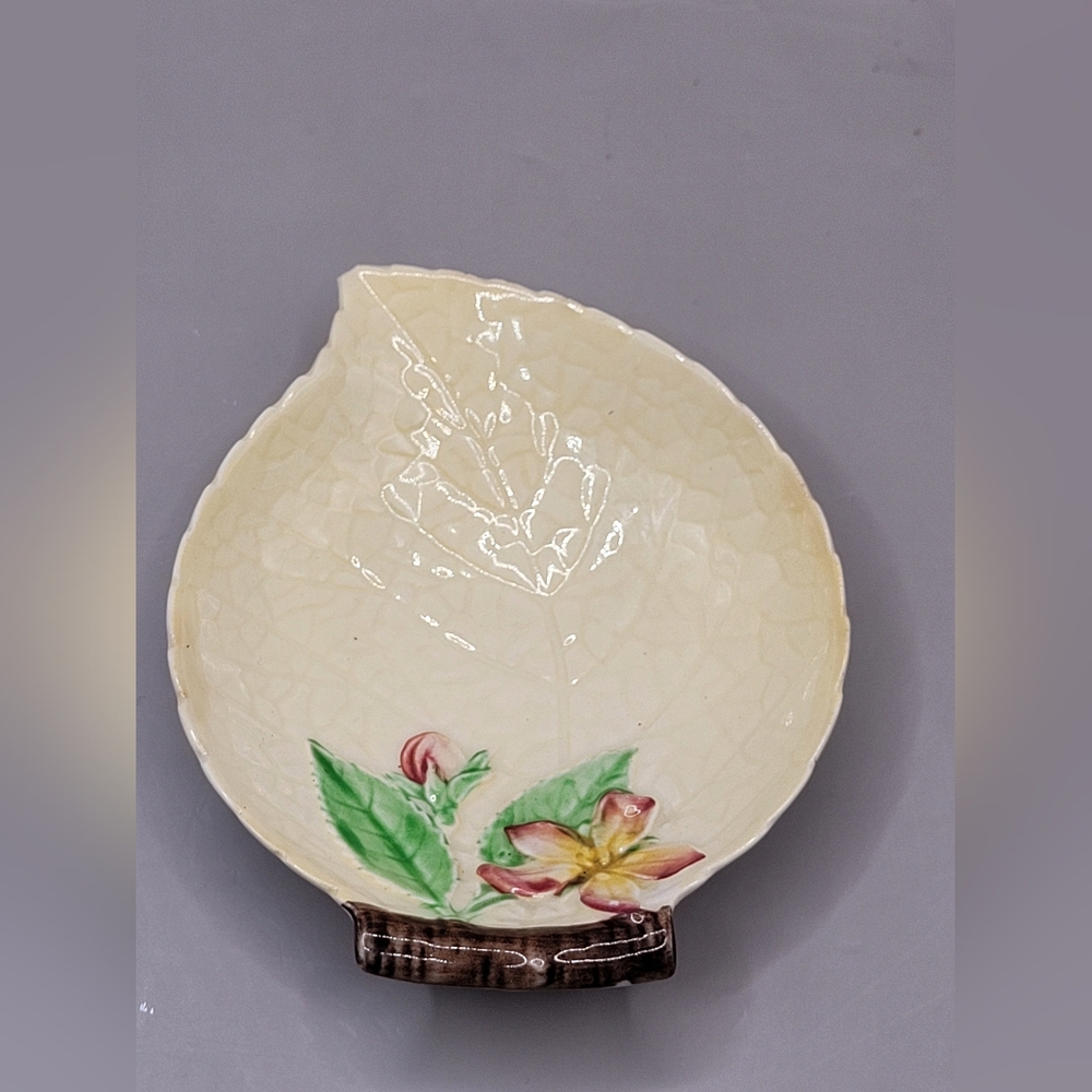 Vintage Carlton Ware Apple Blossom Leaf Dish Bowl Floral Made in England SEE